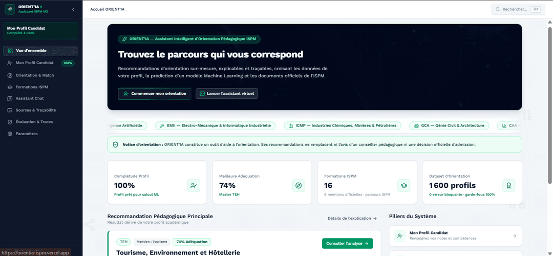 OrientIA - Intelligent Academic Orientation Platform